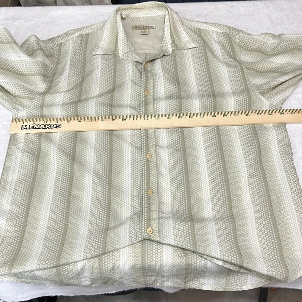 Tommy Bahama Short Sleeve Button Up Shirt Mens Size Large Tropical Green - Picture 5 of 7